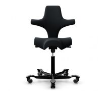 HÅG Capisco 8106 kontorsstol, svart tyg, svart fot